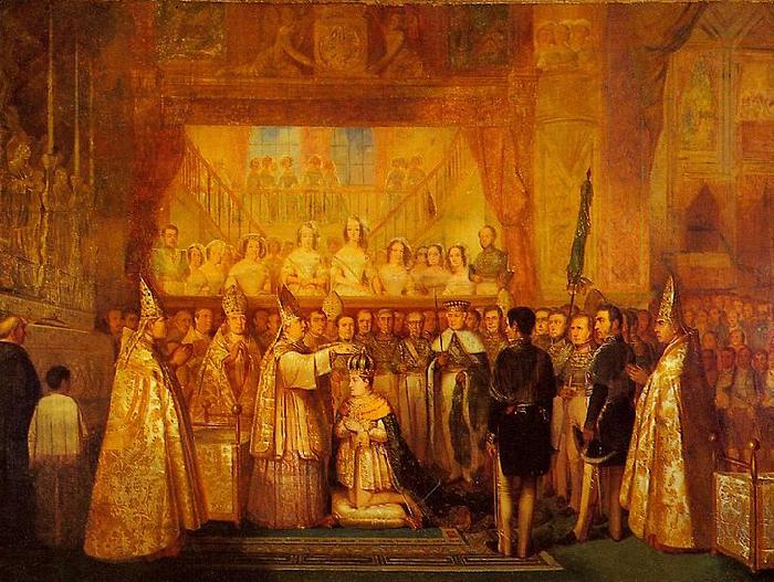 Francois-Rene Moreaux Coronation of Pedro II of Brazil